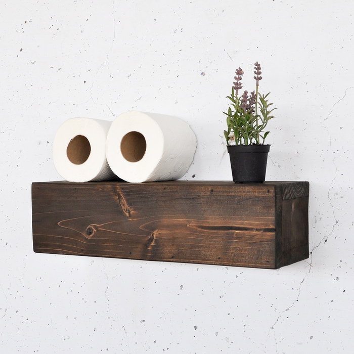 Hanah Home Raf300 Estantería de Pared de Madera Natural